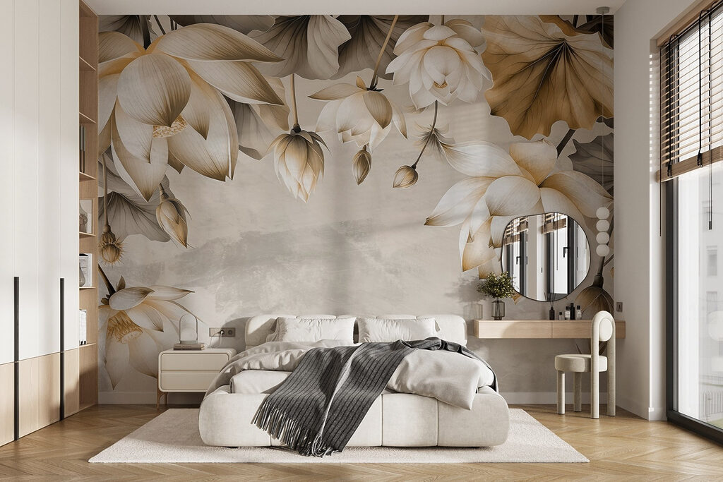 Delicate bloemen op een subtiele achtergrond — interieur 2
