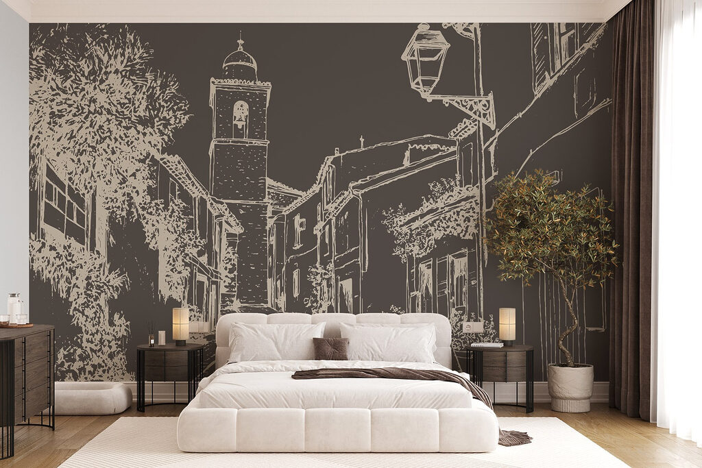 Dorpsstraat in open lijnwerk — interieur 1
