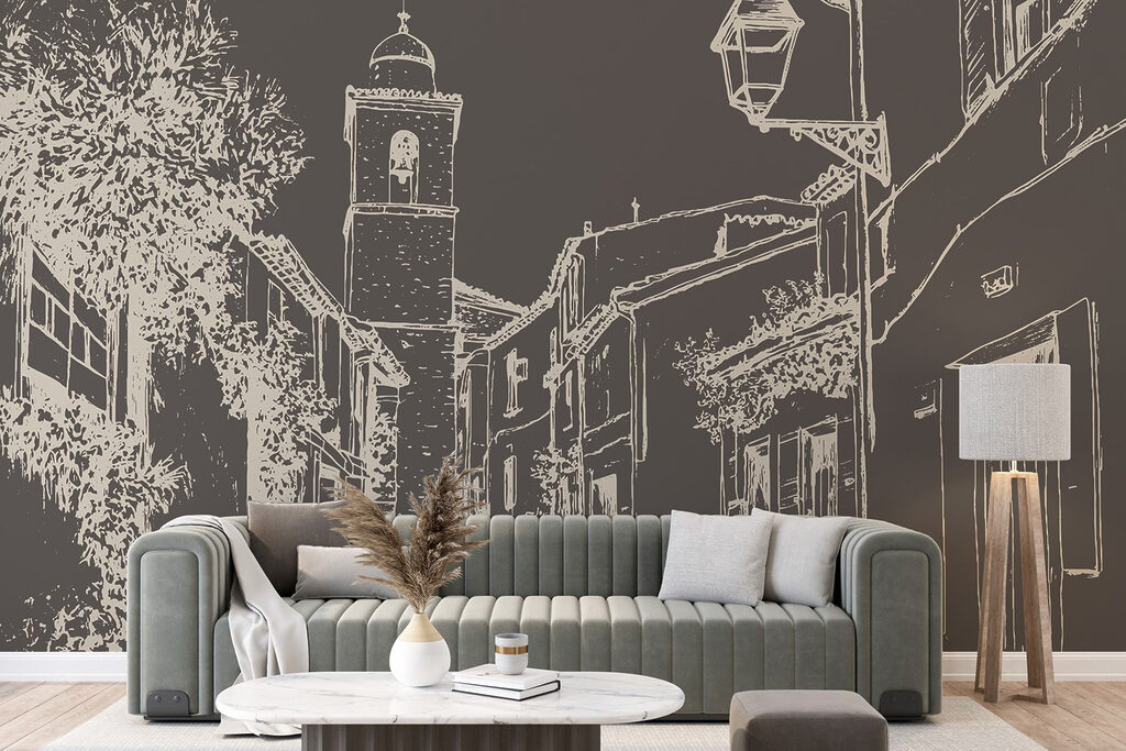 Dorpsstraat in open lijnwerk — interieur 3