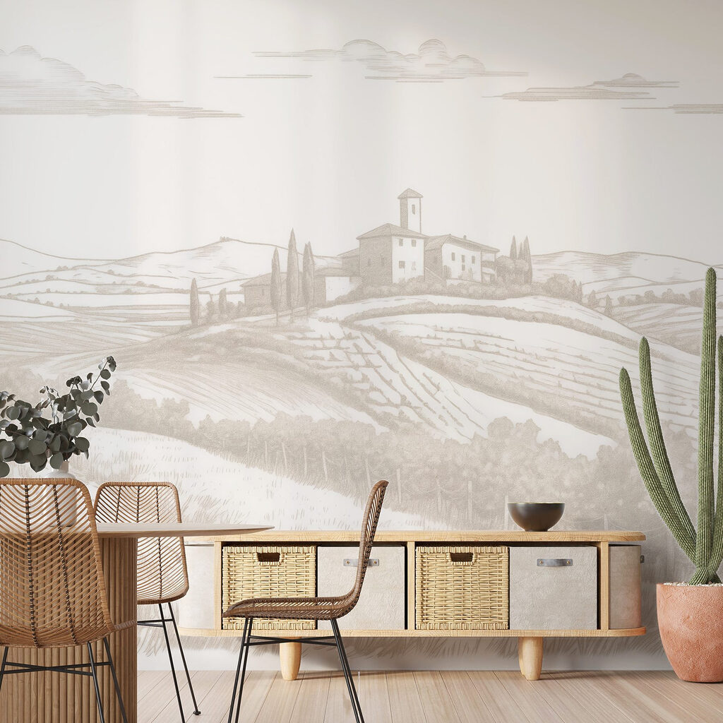 Landhuis boven gestreepte velden — interieur 2