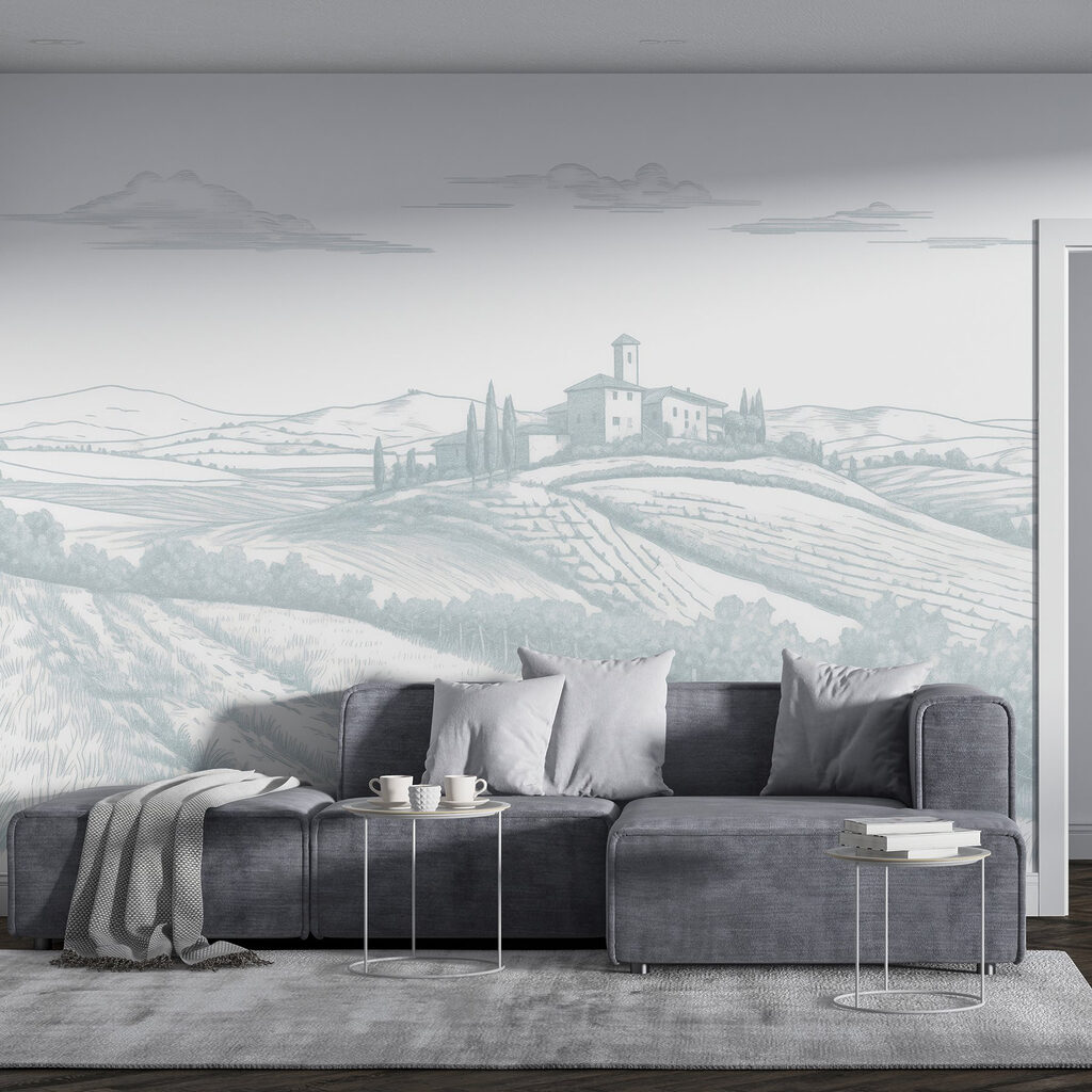 Wijngaard in zachte tekenlijnen — interieur 4