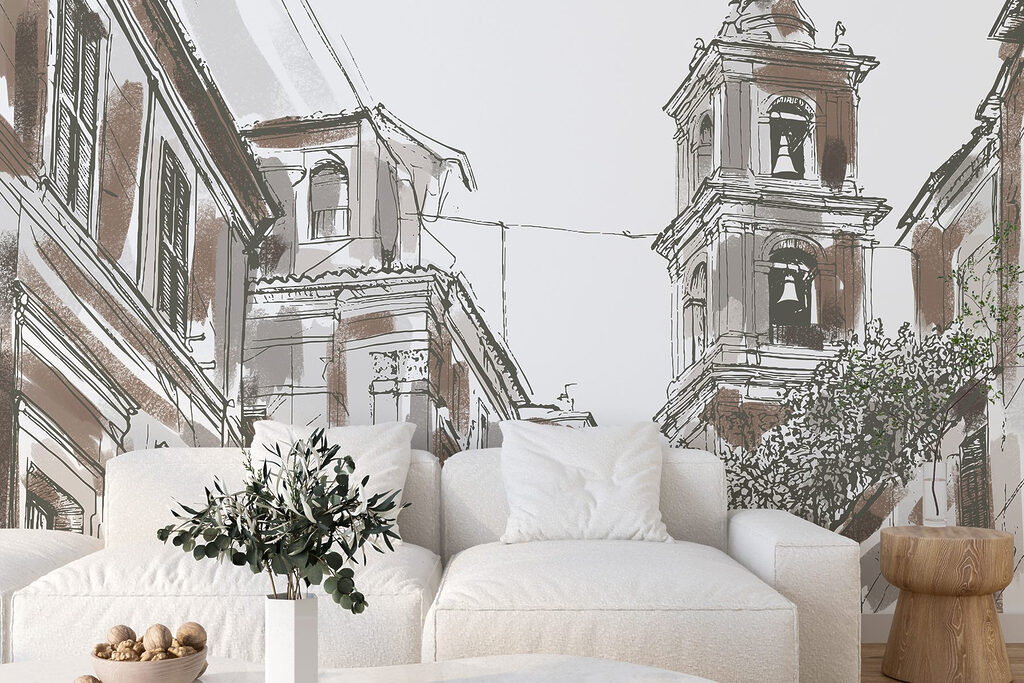 Toren tussen oude straatgevels — interieur 2