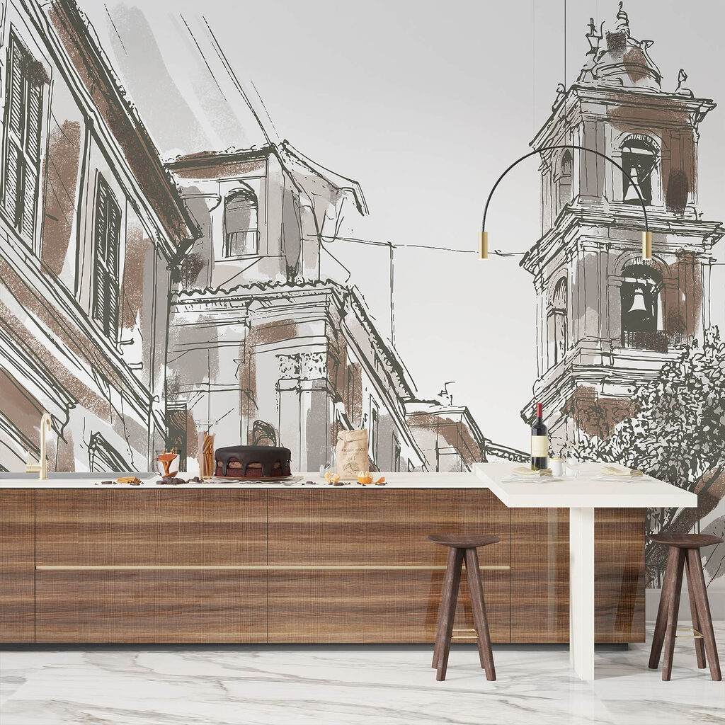 Toren tussen oude straatgevels — interieur 4