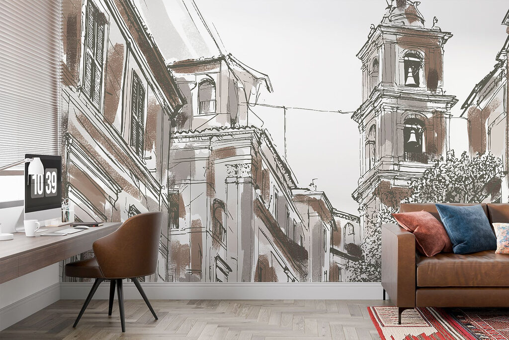Toren tussen oude straatgevels — interieur 5