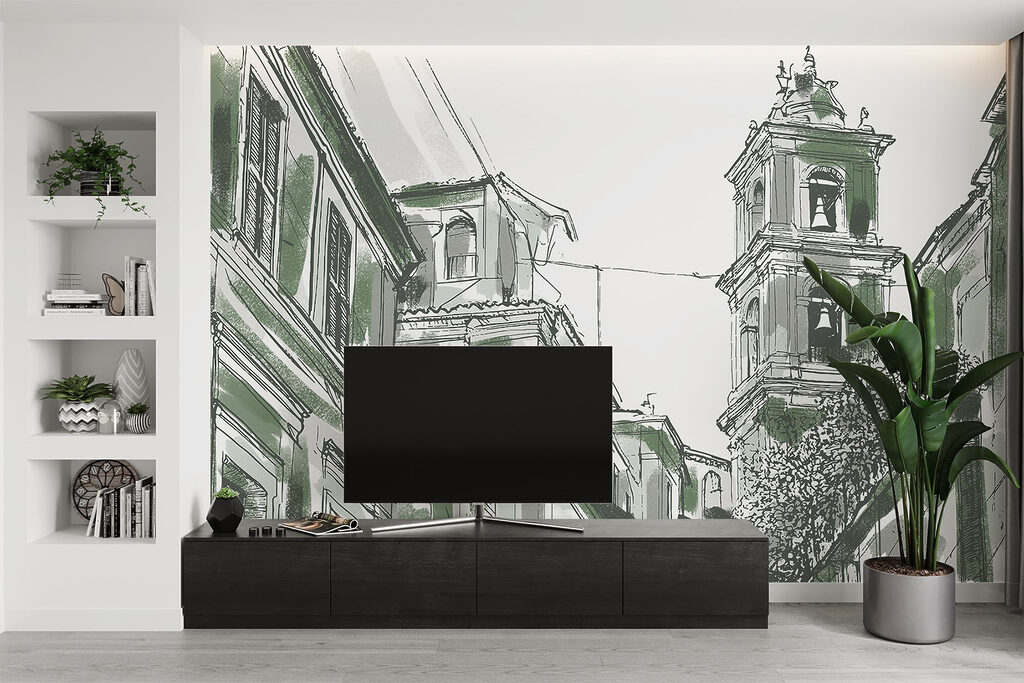 Toren tussen oude straatgevels — interieur 3