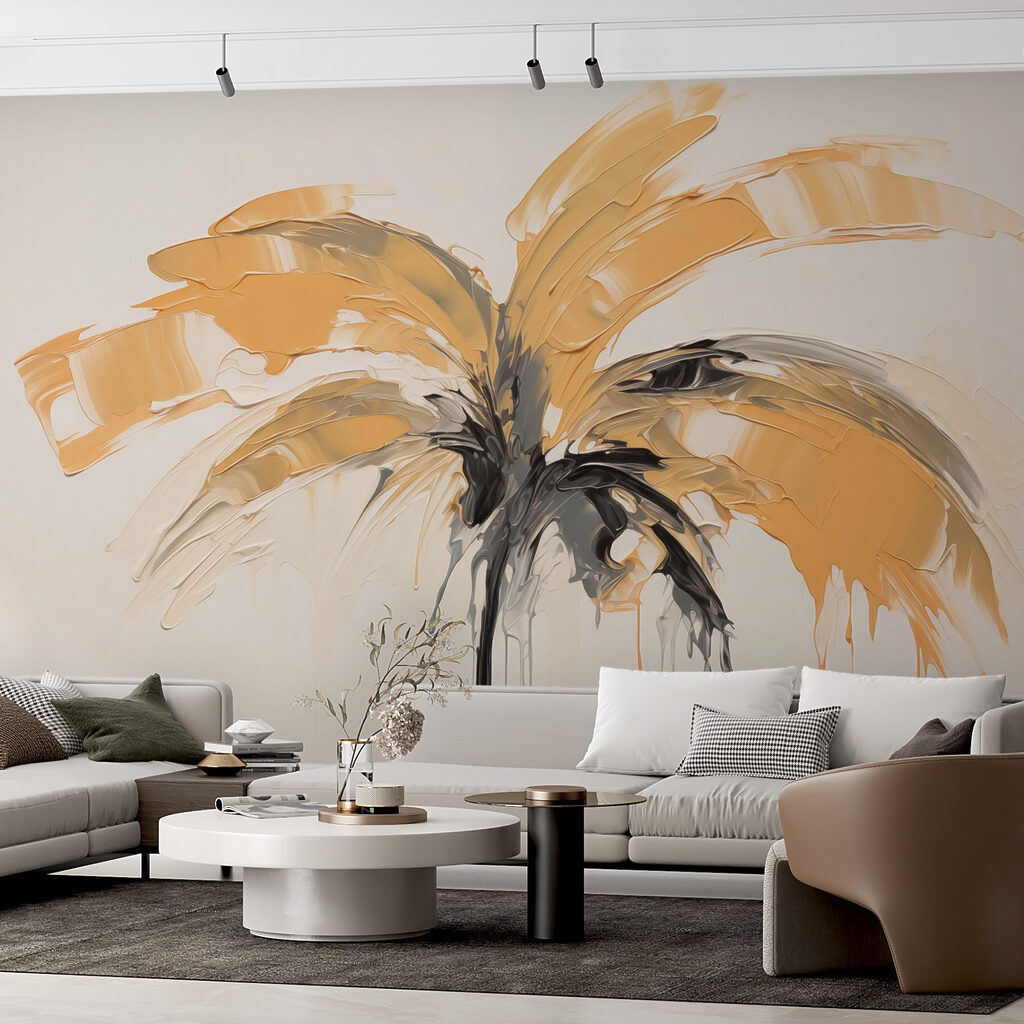 Palm met gouden penseelstreken — interieur 1