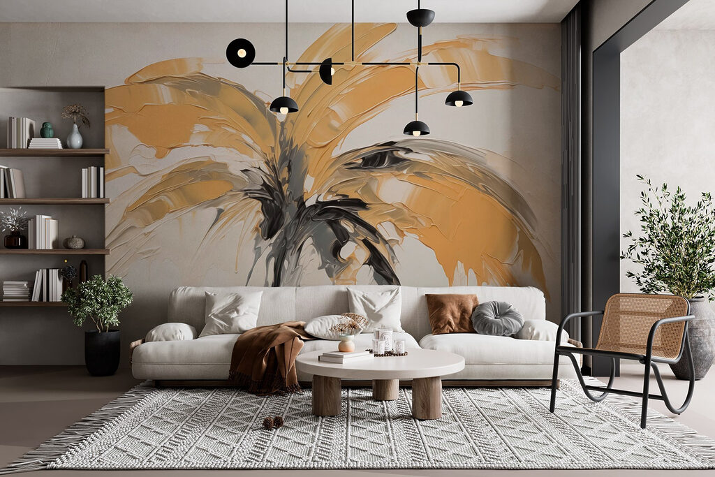 Palm met gouden penseelstreken — interieur 2