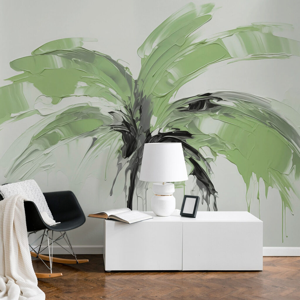 Palmboom in losse streken — interieur 2