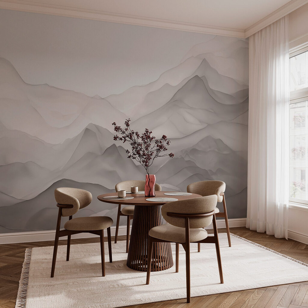 Berglagen in doorschijnend grijs — interieur 2