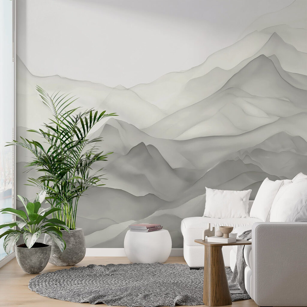 Berglagen in doorschijnend grijs — interieur 1
