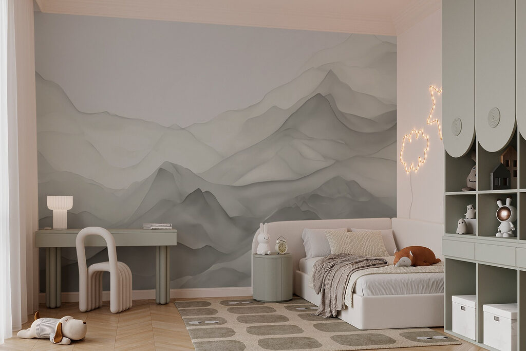 Berglagen in doorschijnend grijs — interieur 2