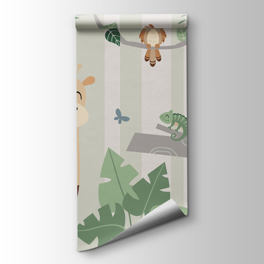 Junglevriendjes tussen grote bladeren — productweergave