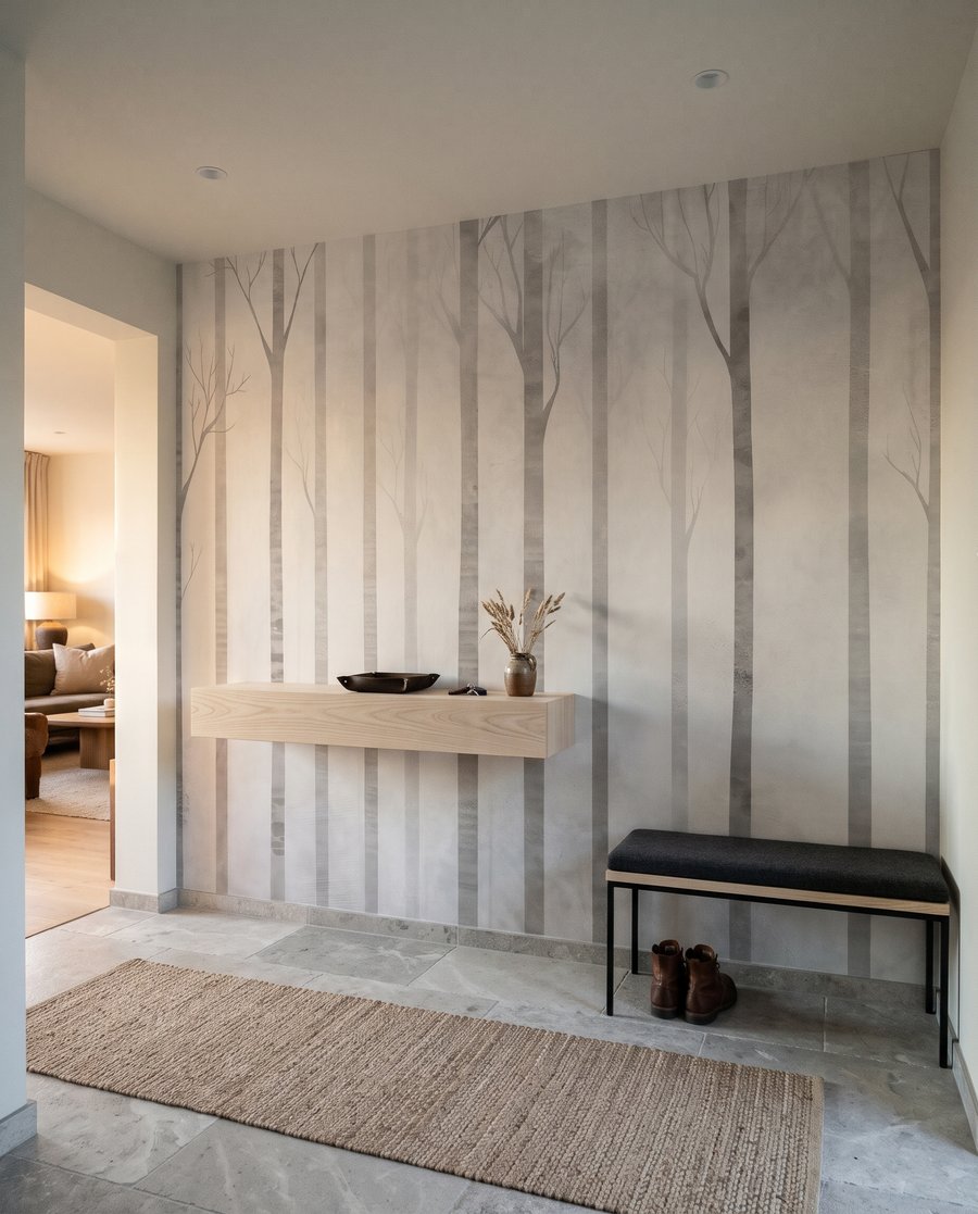 Grijze stammen naast elkaar — interieur 6