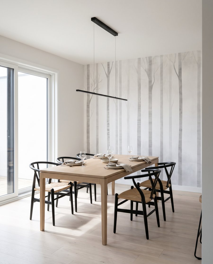 Grijze stammen naast elkaar — interieur 7