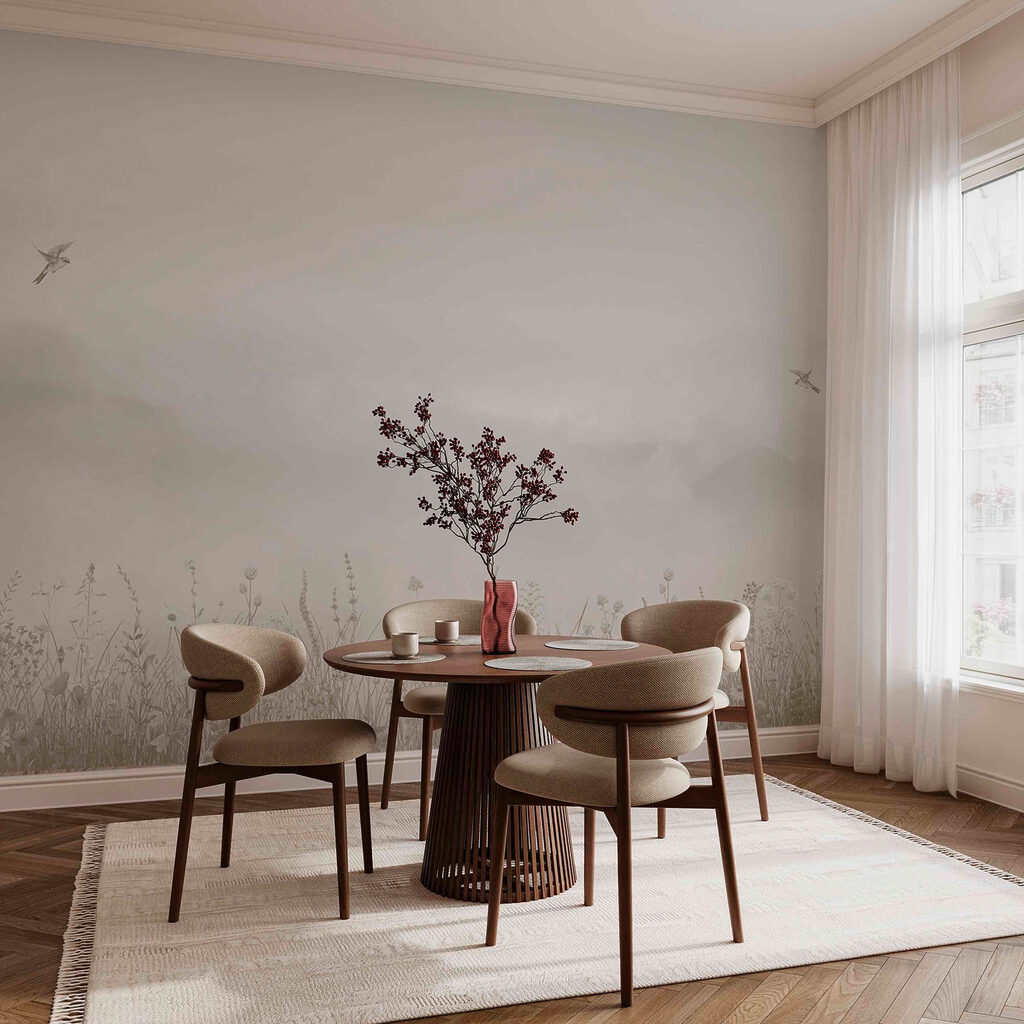 Vogeltjes boven ijle weiden — interieur 1