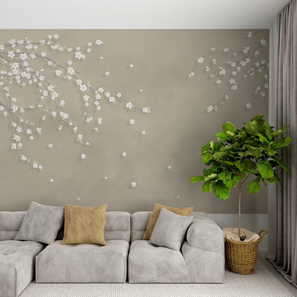 Witte bloesem valt uiteen — interieur 2