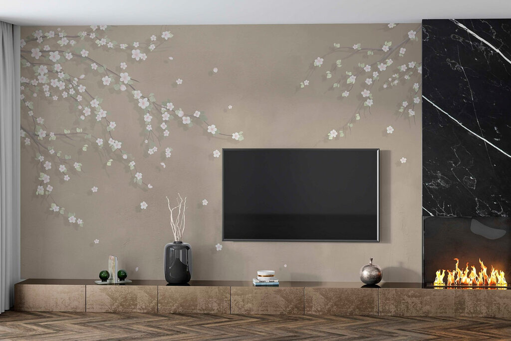 Witte bloesem valt uiteen — interieur 1