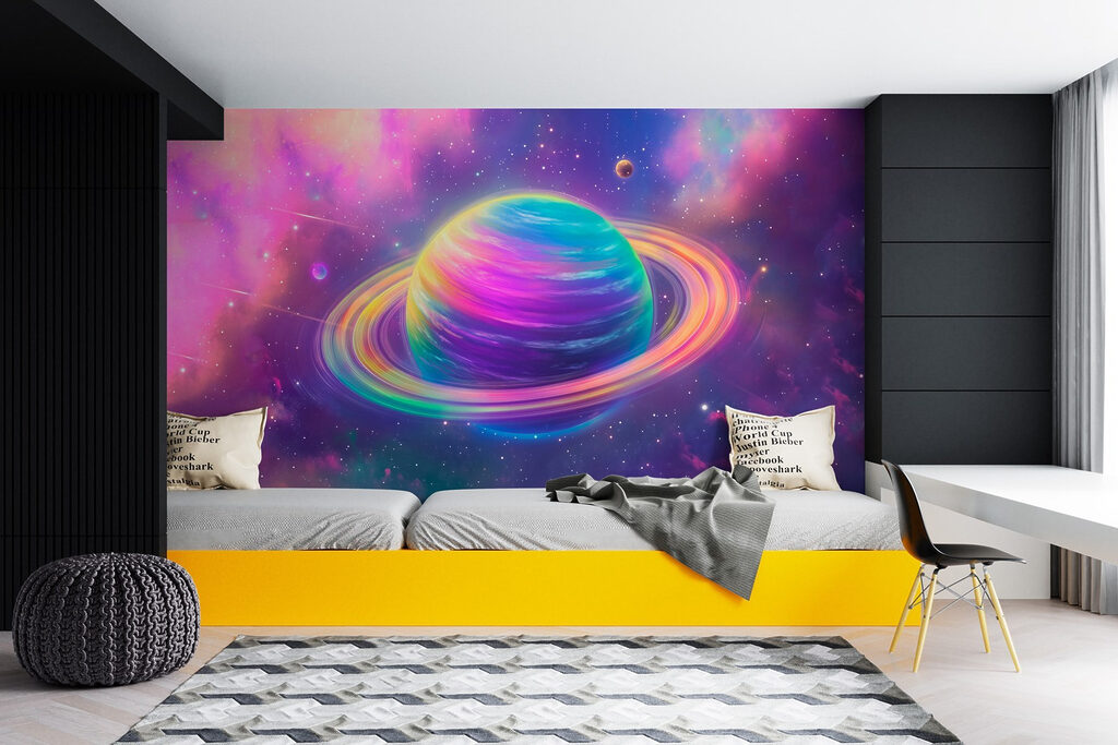 Regenboogplaneet met lichtgevende ringen — interieur 2