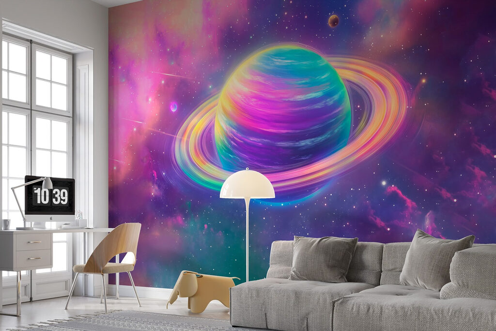 Regenboogplaneet met lichtgevende ringen — interieur 3