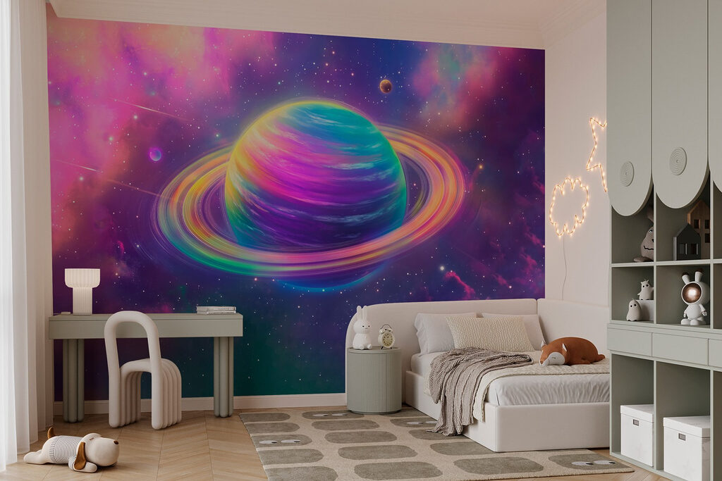 Regenboogplaneet met lichtgevende ringen — interieur 4