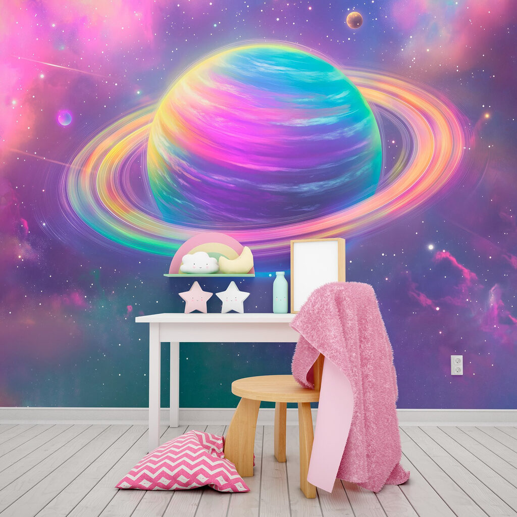 Regenboogplaneet met lichtgevende ringen — interieur 5