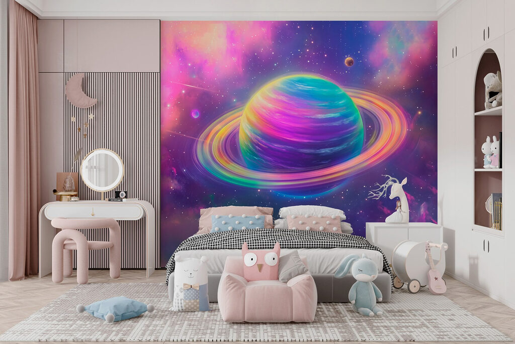 Regenboogplaneet met lichtgevende ringen — interieur 6