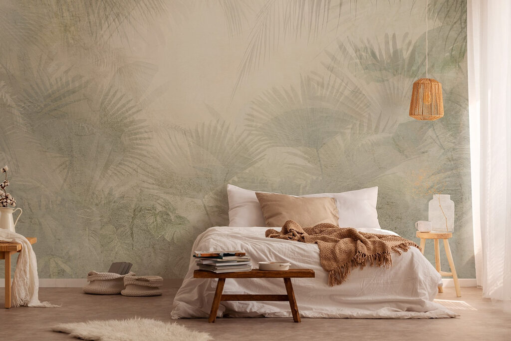 Palmbladeren in oude mist — interieur 1