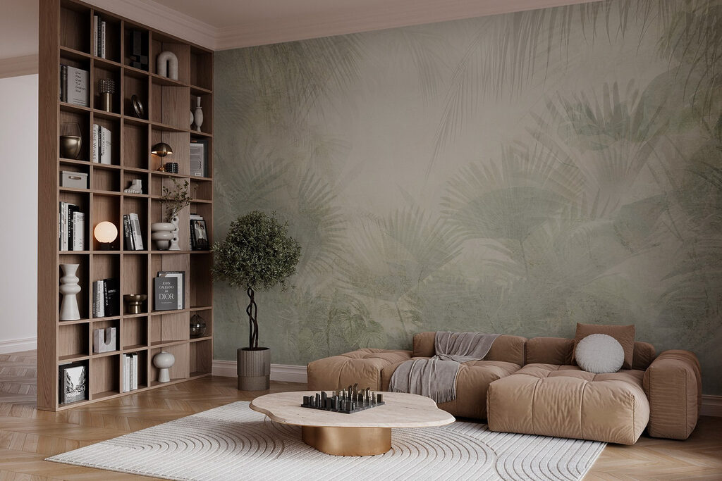 Palmbladeren in oude mist — interieur 2