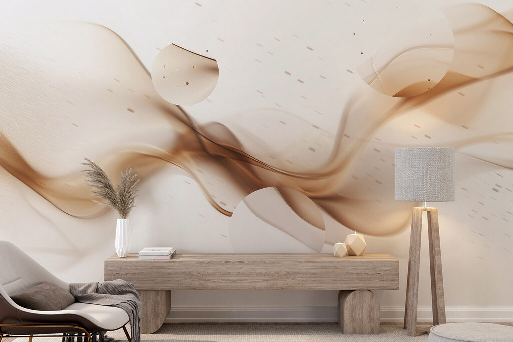 Bruine sluiers met spikkels — interieur 2
