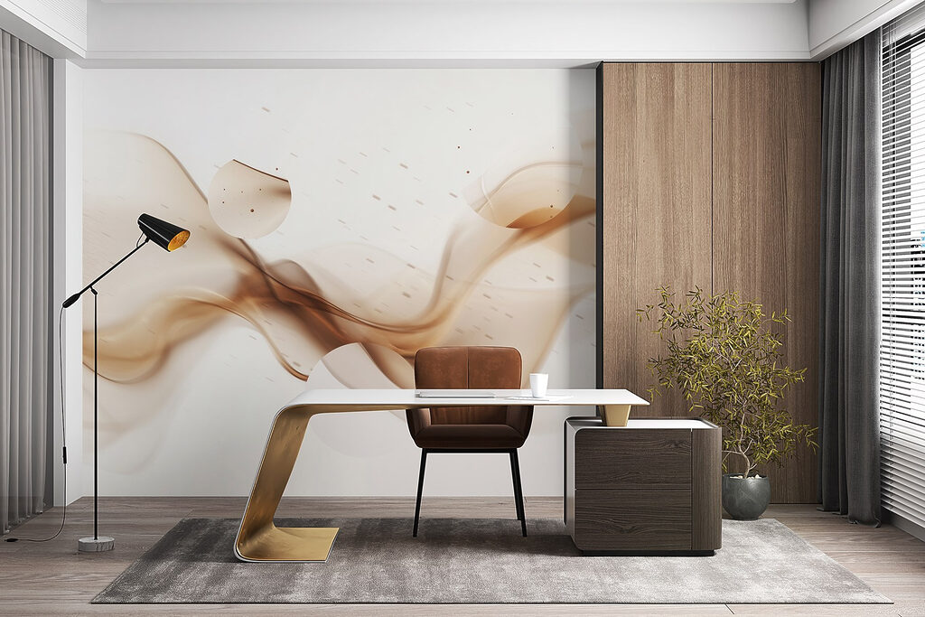 Bruine sluiers met spikkels — interieur 4