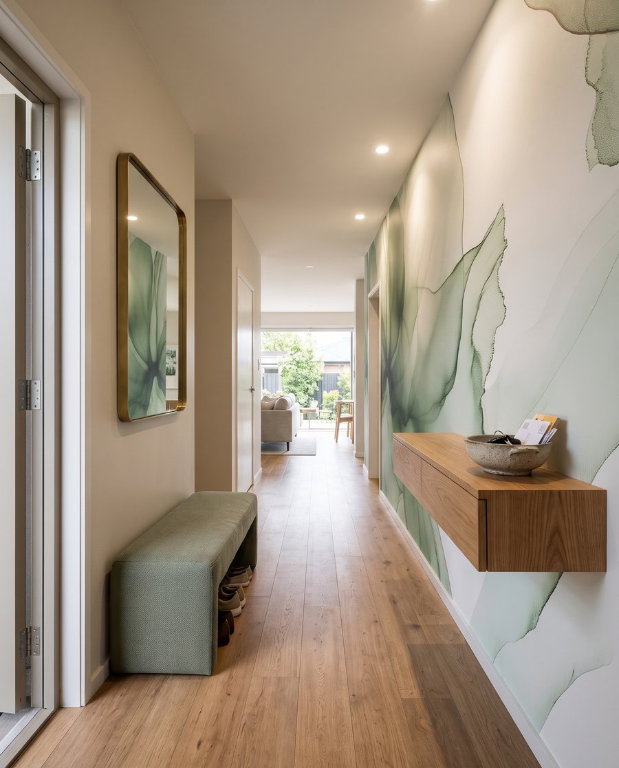 Doorschijnend groen in bloemvorm — interieur 5