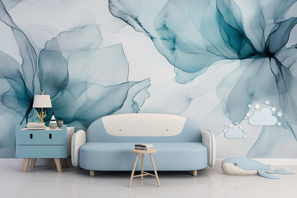 Delicate bloemblaadjes in zachte tinten — interieur 5