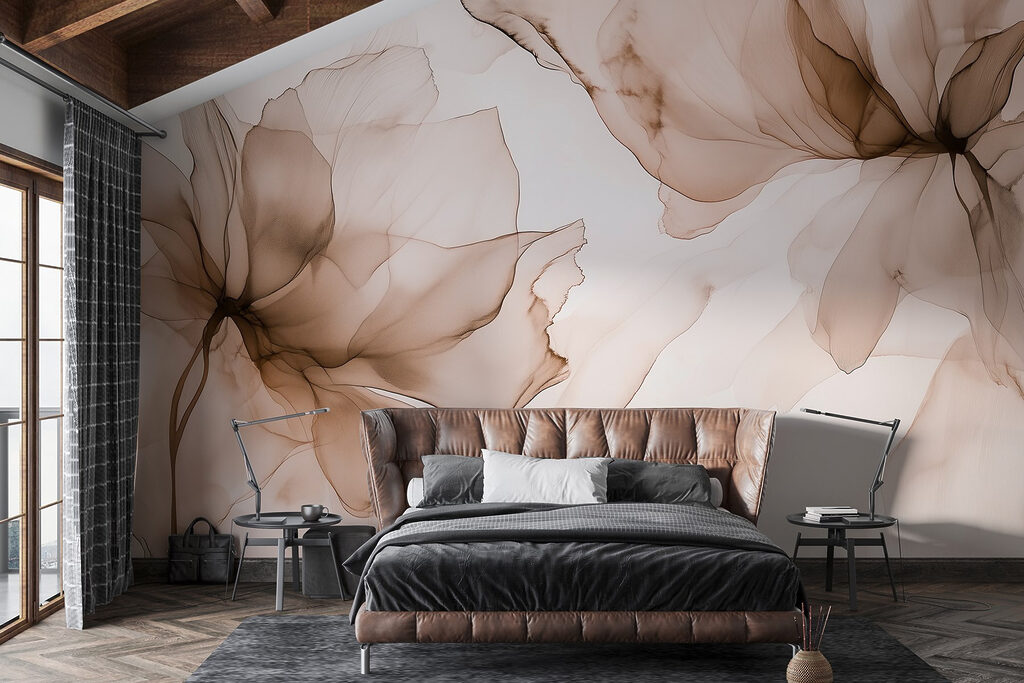 Gevoelig bloemenabstract ontwerp — interieur 1