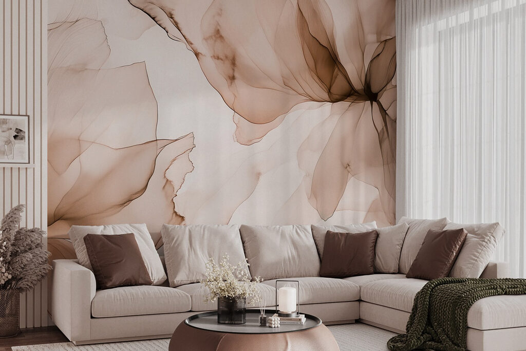 Gevoelig bloemenabstract ontwerp — interieur 3