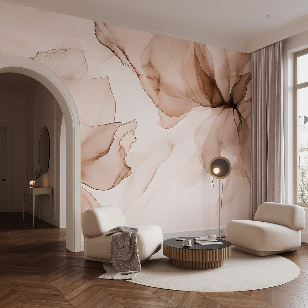 Gevoelig bloemenabstract ontwerp — interieur 4
