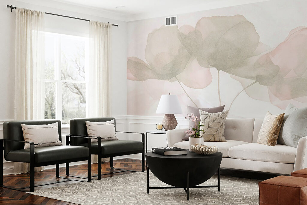 Delicate bloemblaadjes in zachte tinten — interieur 2