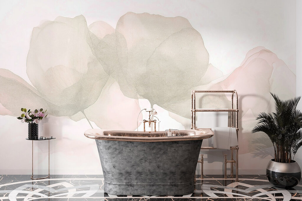 Delicate bloemblaadjes in zachte tinten — interieur 5