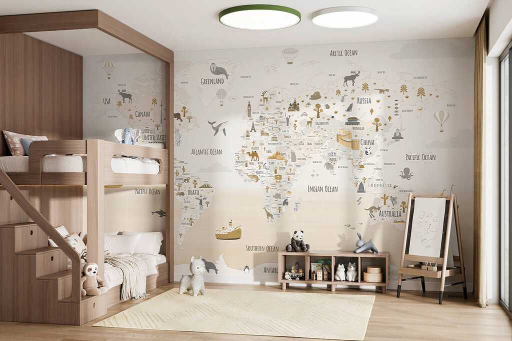 Dierenwereld op een reiskaart — interieur 3