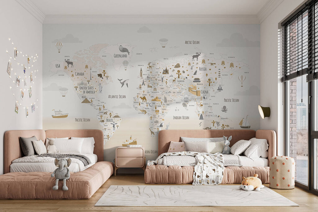Dierenwereld op een reiskaart — interieur 2
