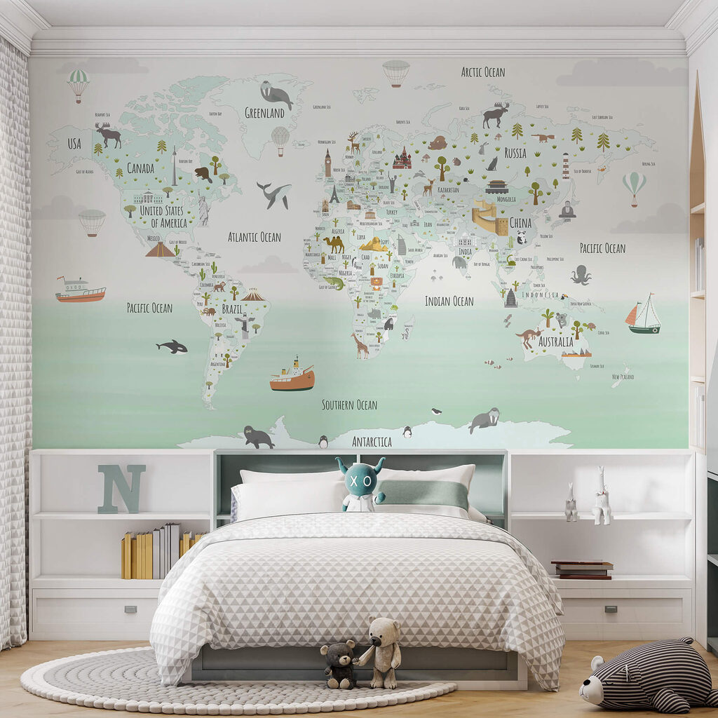 Dierenwereld op een reiskaart — interieur 1