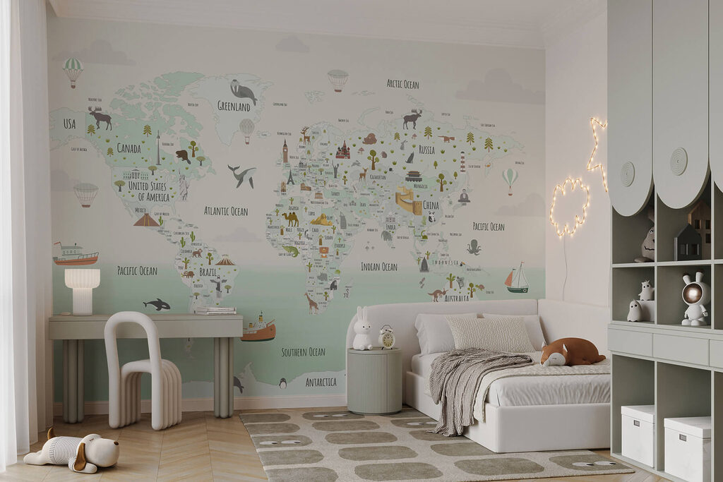 Dierenwereld op een reiskaart — interieur 3
