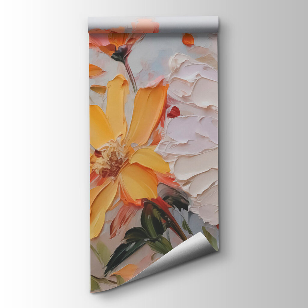 Bloemen met dikke verfranden — productweergave