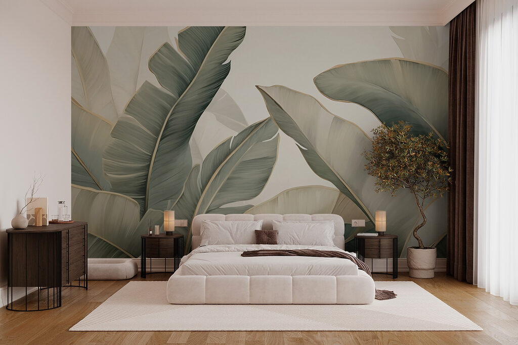 Zachte bladeren in rustgevende tinten — interieur 1