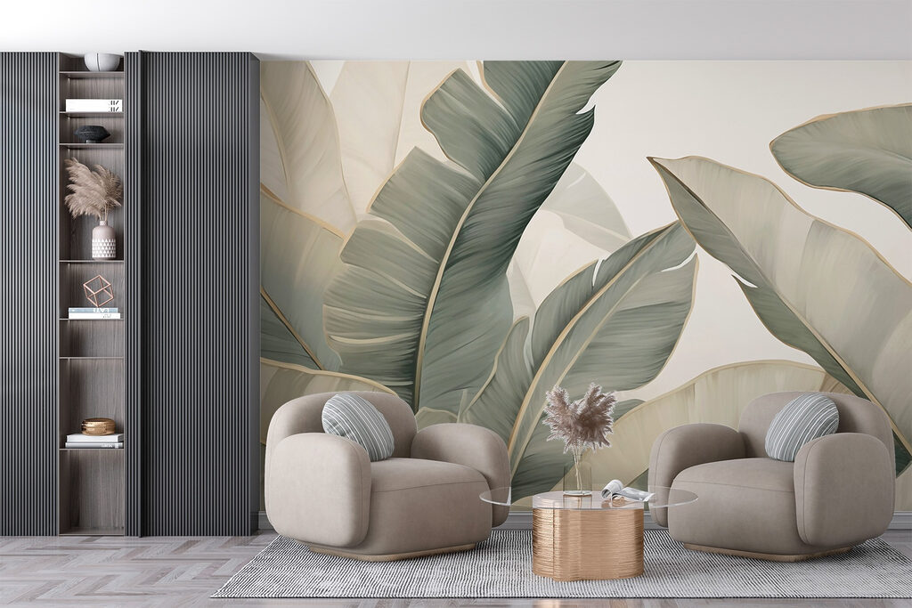 Zachte bladeren in rustgevende tinten — interieur 3
