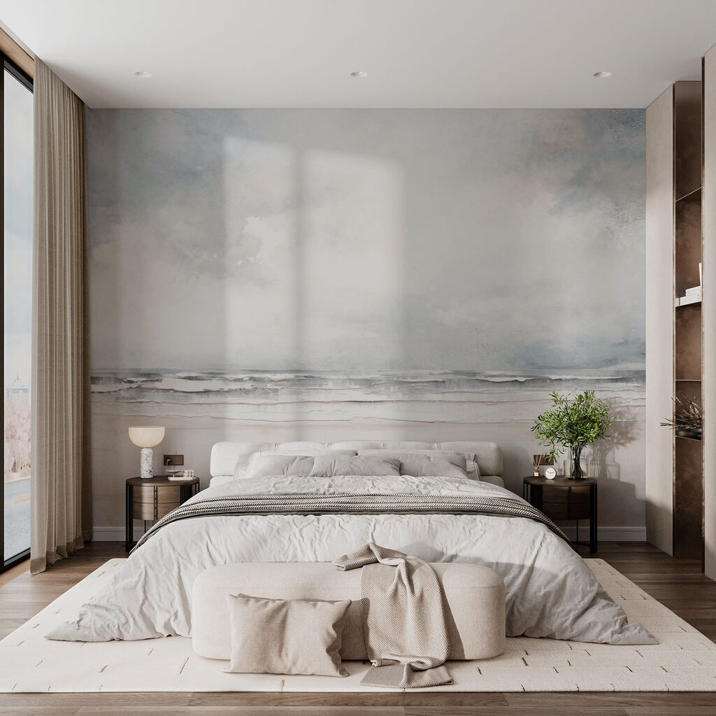 Strand met golven en wolken — interieur 1