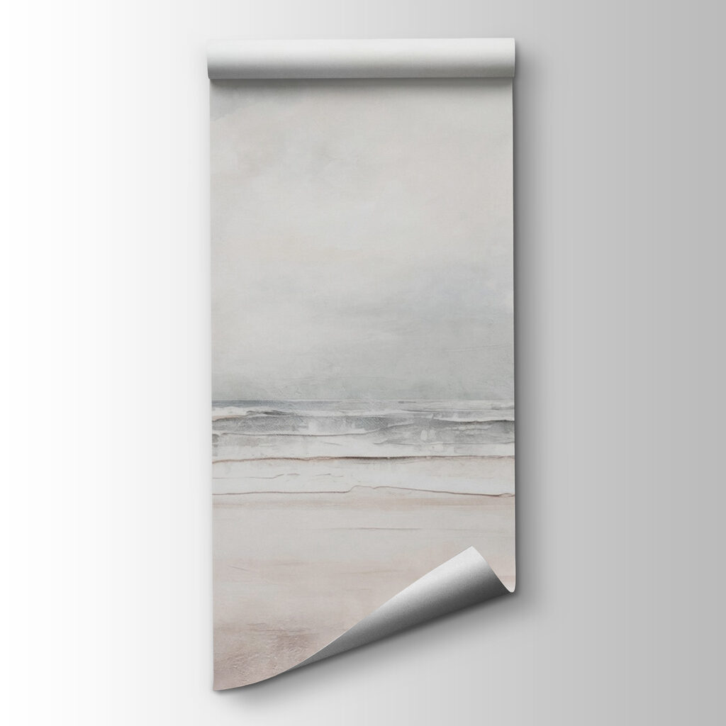 Strand met golven en wolken — productweergave