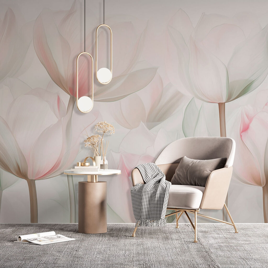 Roze kelken in ochtendlicht — interieur 4