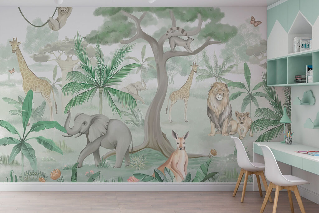 Dierenvrienden rond de boom — interieur 1