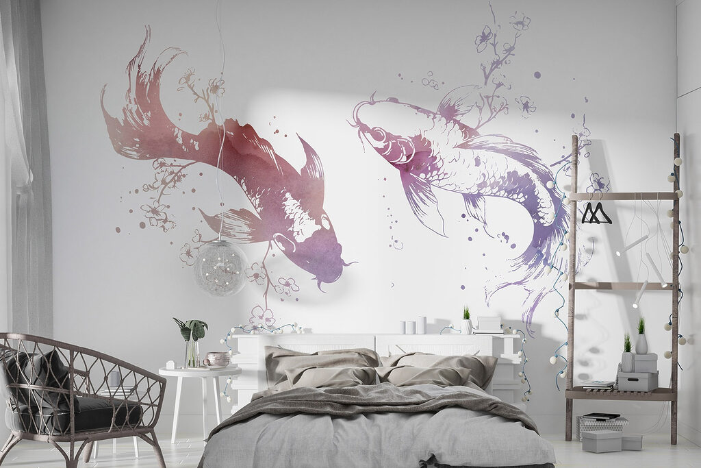 Twee vissen in inktspatten — interieur 1