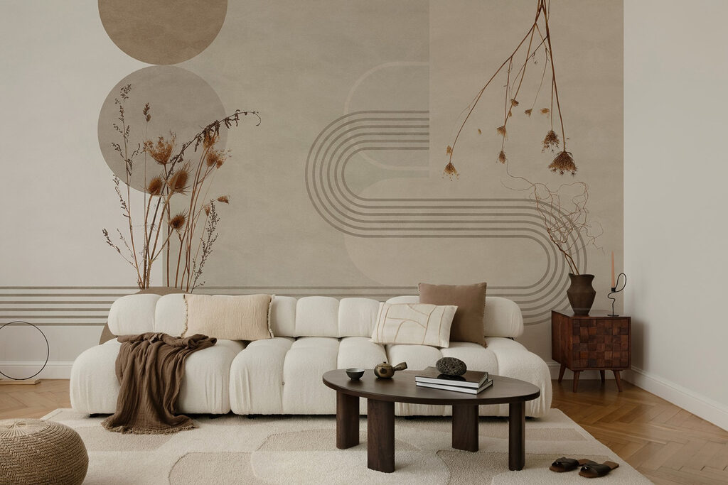 Droge bloemen tussen booglijnen — interieur 3